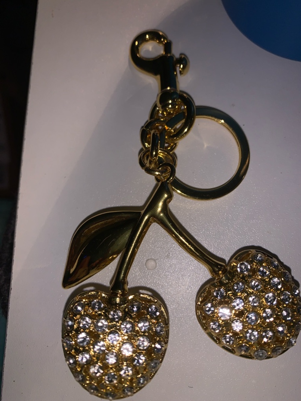 Cherry Crystal bag/purse Charm keychain